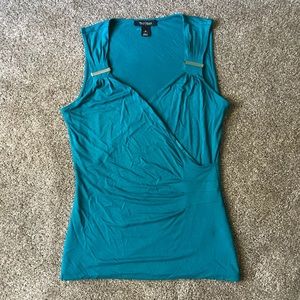 White House Black Market top, turquoise size M
